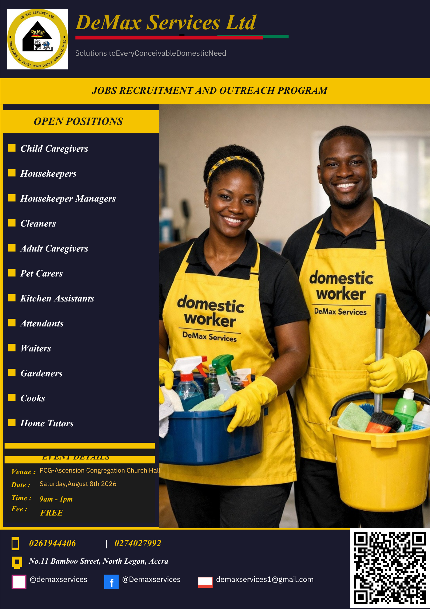 DeMax Recruitment & Training Programme Flyer